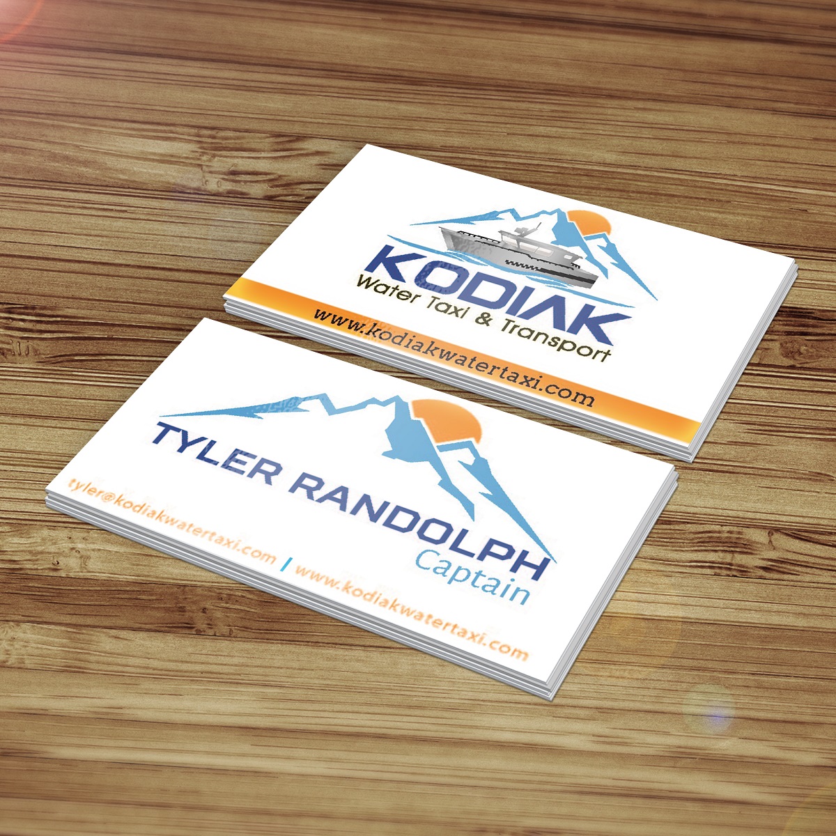 Business Card Design by Vimal Teja for Kodiak Water Taxi and Transport | Design #9526823