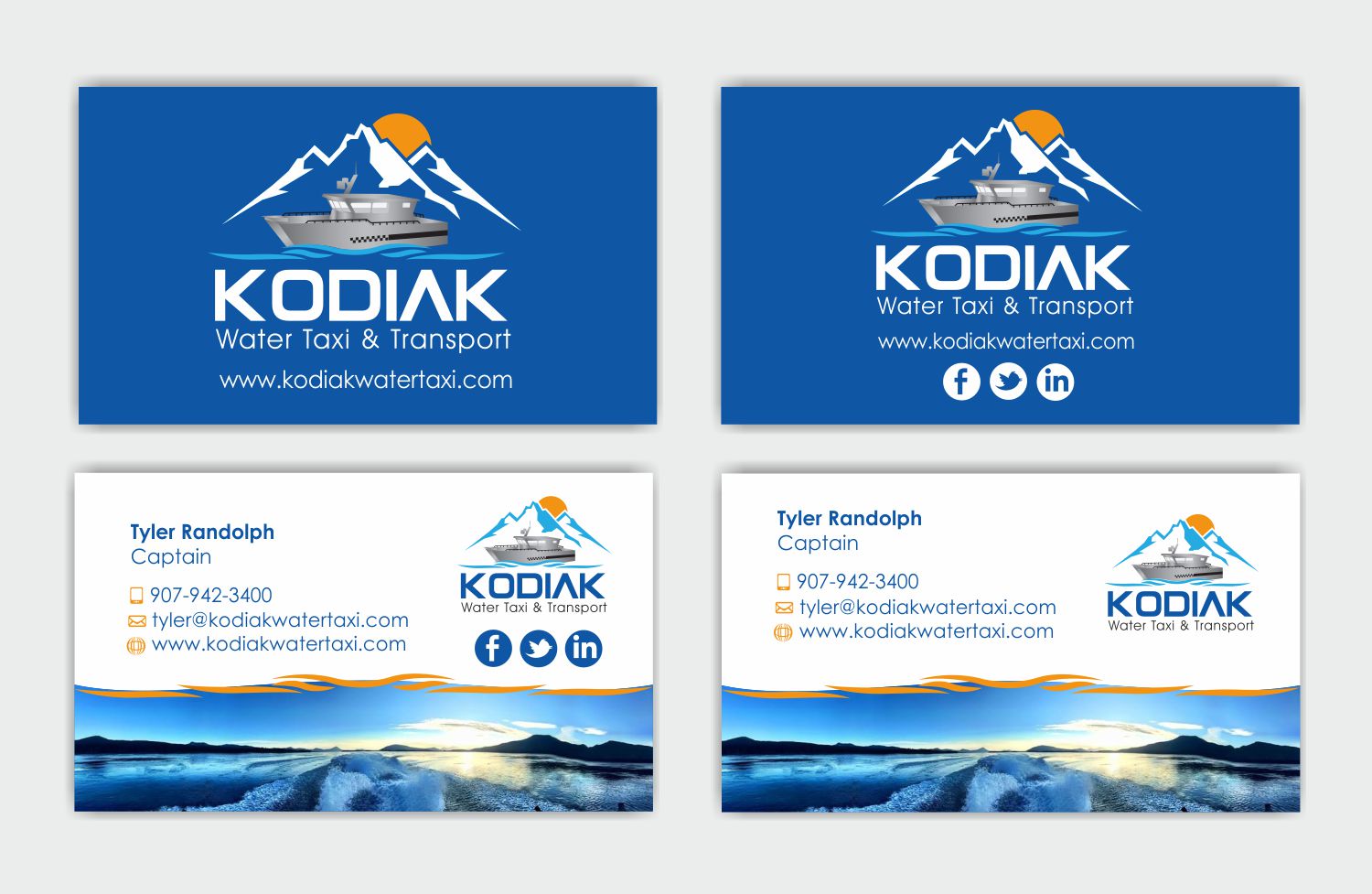 Business Card Design by IneseRo for Kodiak Water Taxi and Transport | Design #9508041
