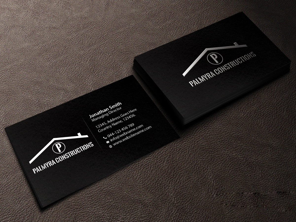 Business Card Design by Creations Box 2015 for Palmyra Constructions  | Design #9564561