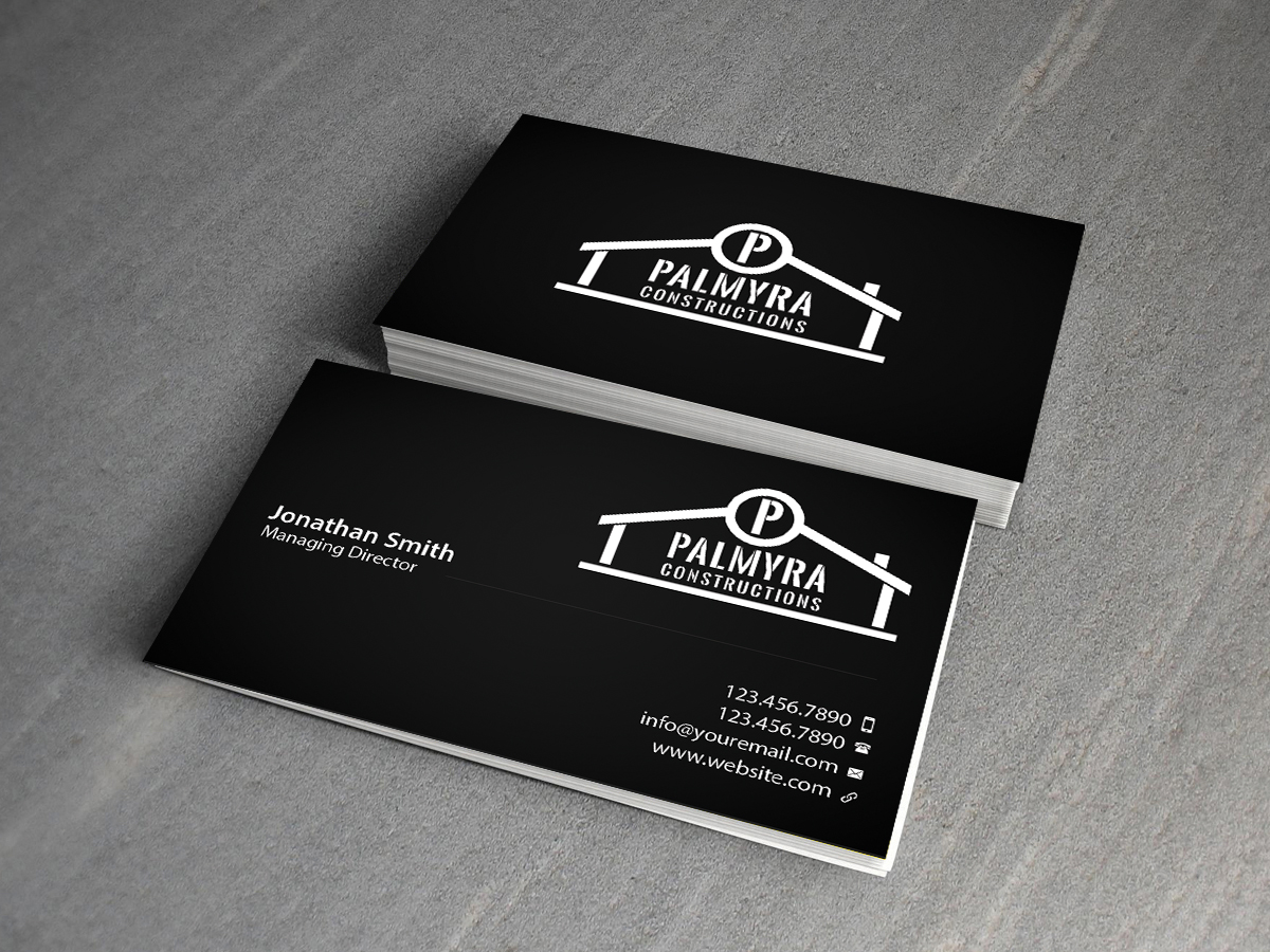 Design de Carte de Visite par Creations Box 2015 pour Palmyra Constructions  | Design #9564563