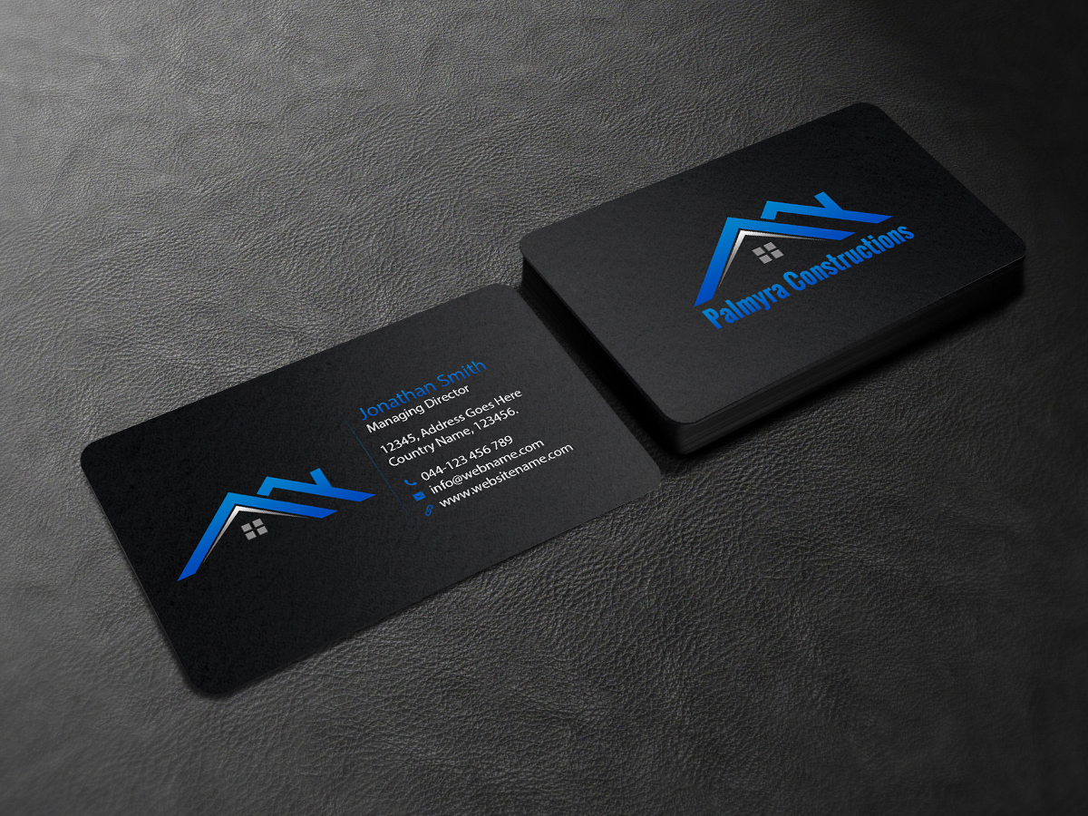 Business Card Design by Creations Box 2015 for Palmyra Constructions  | Design #9564571