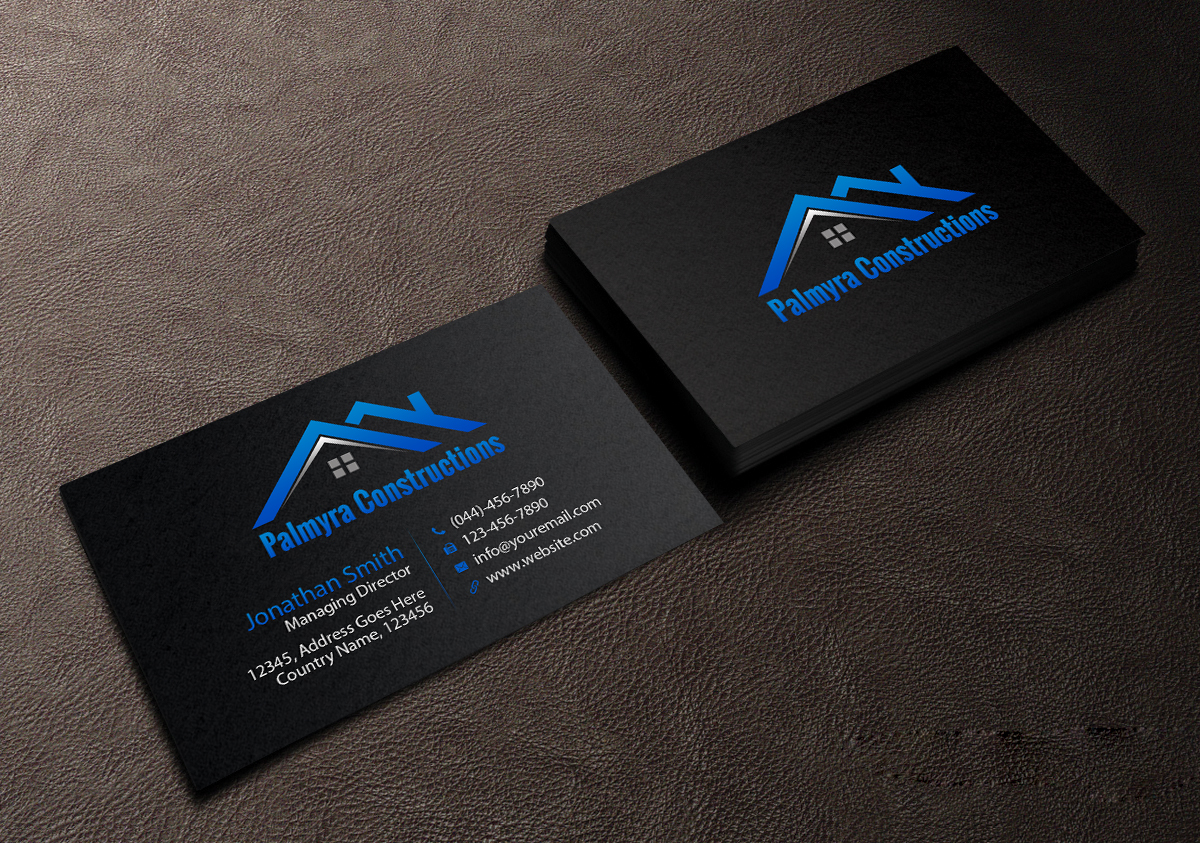 Business Card Design by Creations Box 2015 for Palmyra Constructions  | Design #9564573