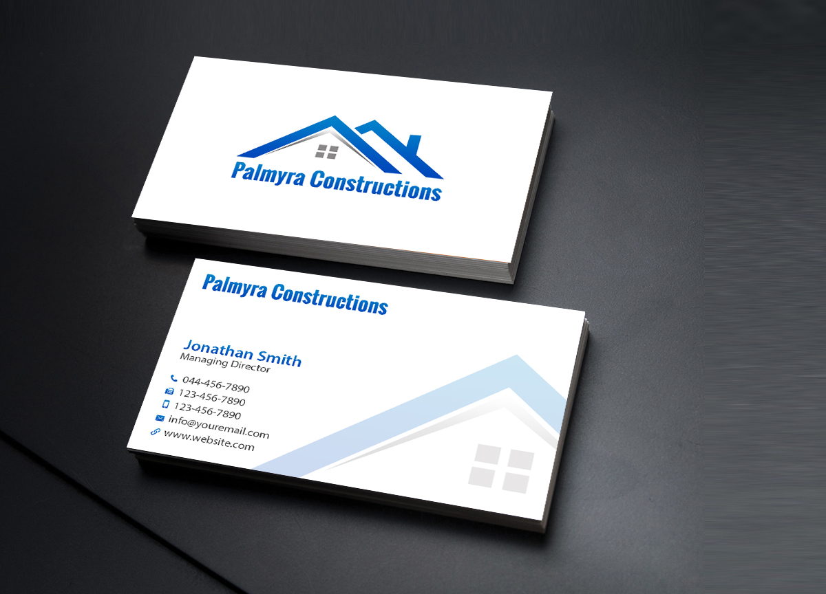 Business Card Design by Creations Box 2015 for Palmyra Constructions  | Design #9564578