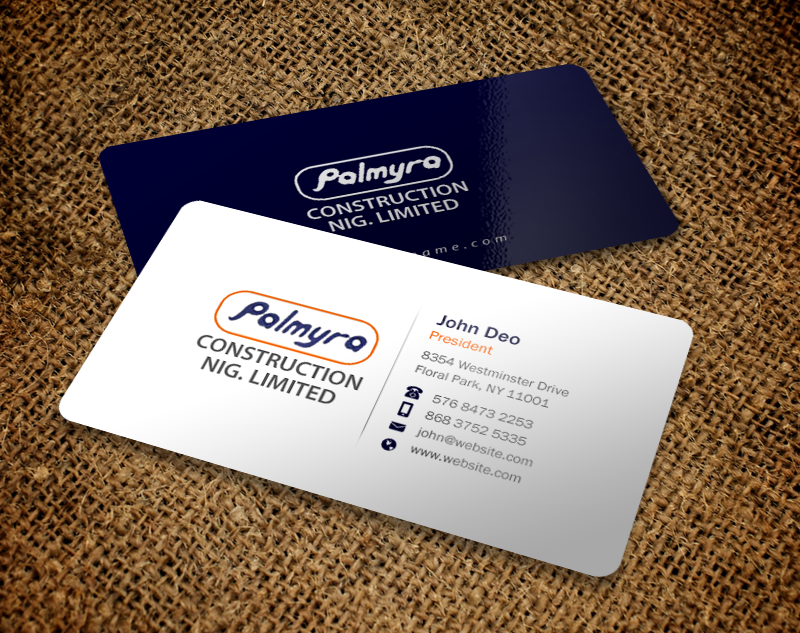 Business Card Design by Brand aid for Palmyra Constructions  | Design #9603489