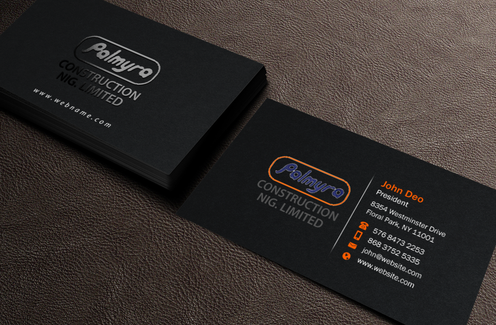 Business Card Design by Brand aid for Palmyra Constructions  | Design #9603490
