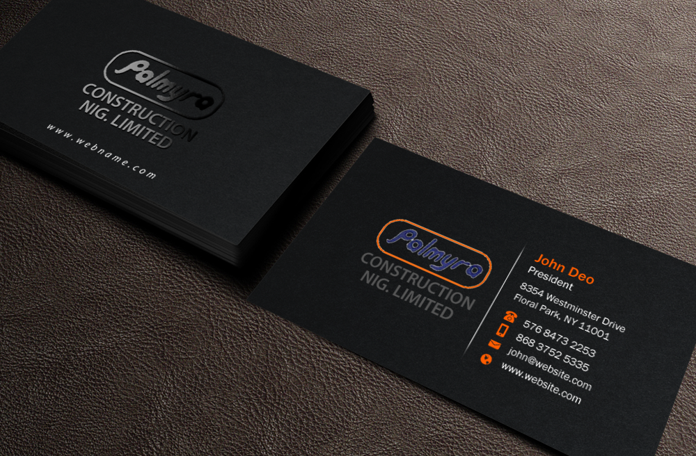 Business Card Design by Brand aid for Palmyra Constructions  | Design #9603491