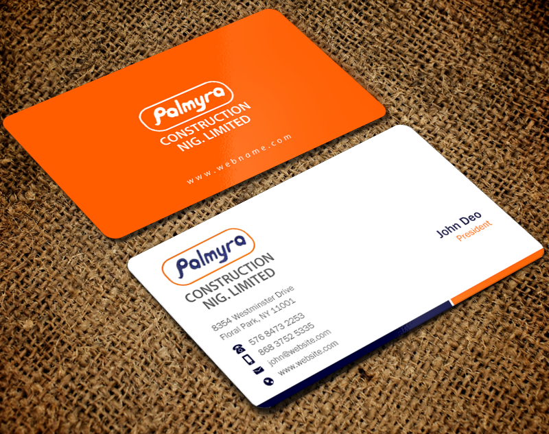 Business Card Design by Brand aid for Palmyra Constructions  | Design #9603501