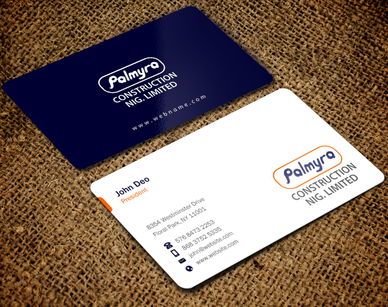 Business Card Design by Brand aid for Palmyra Constructions  | Design #9603502