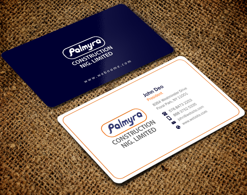 Business Card Design by Brand aid for Palmyra Constructions  | Design #9603504