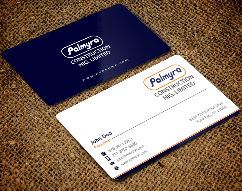 Business Card Design by Brand aid for Palmyra Constructions  | Design #9603507