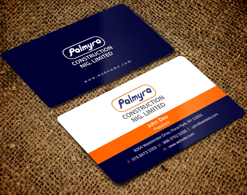 Business Card Design by Brand aid for Palmyra Constructions  | Design #9603511