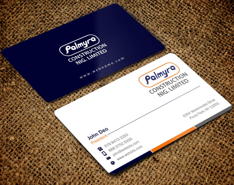 Business Card Design by Brand aid for Palmyra Constructions  | Design #9603512