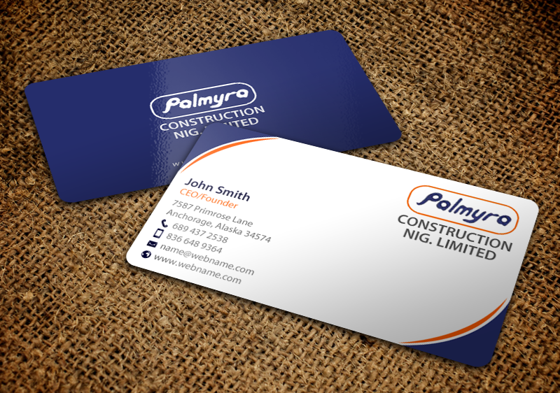 Business Card Design by chandrayaan.creative for Palmyra Constructions  | Design #9603569