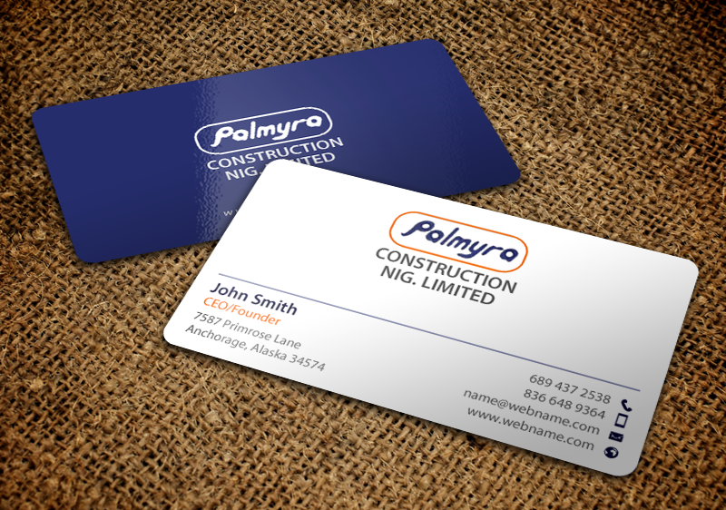 Business Card Design by chandrayaan.creative for Palmyra Constructions  | Design #9603573