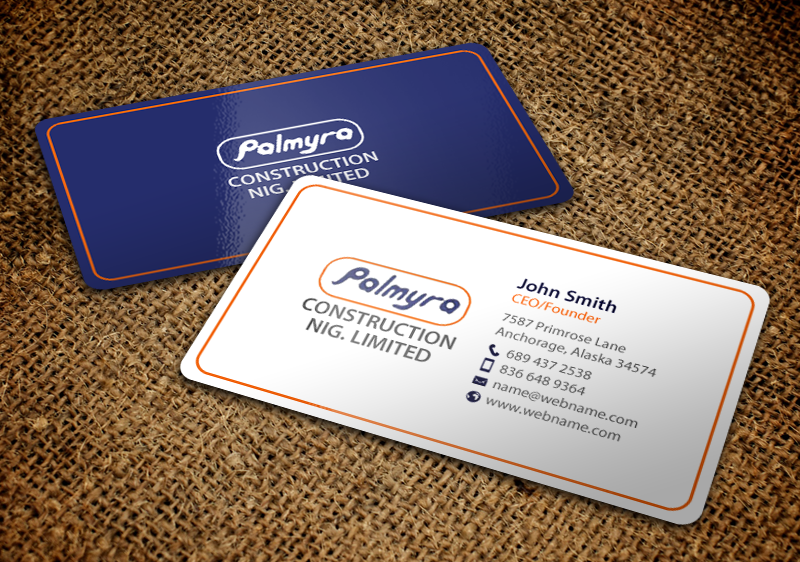 Business Card Design by chandrayaan.creative for Palmyra Constructions  | Design #9603579