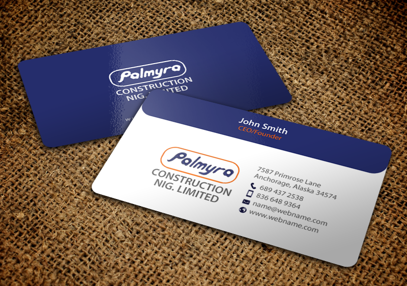 Business Card Design by chandrayaan.creative for Palmyra Constructions  | Design #9603581