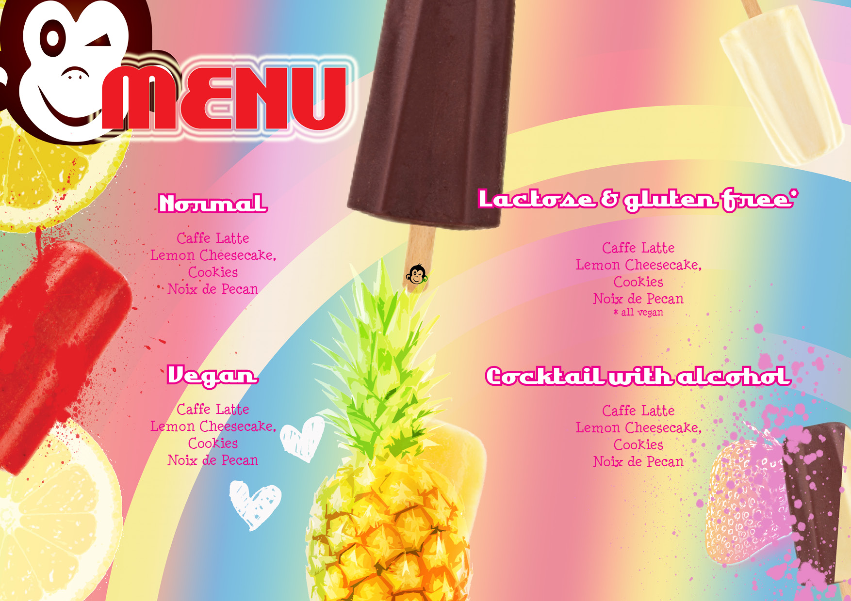 Menu Design by sophy5913 for MonkeyStick Marti | Design #9541455