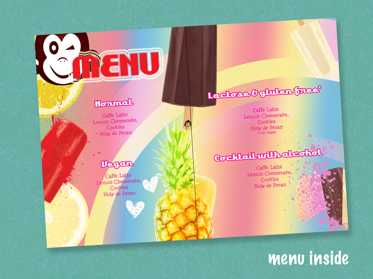 Menu Design by sophy5913 for MonkeyStick Marti | Design #9541457