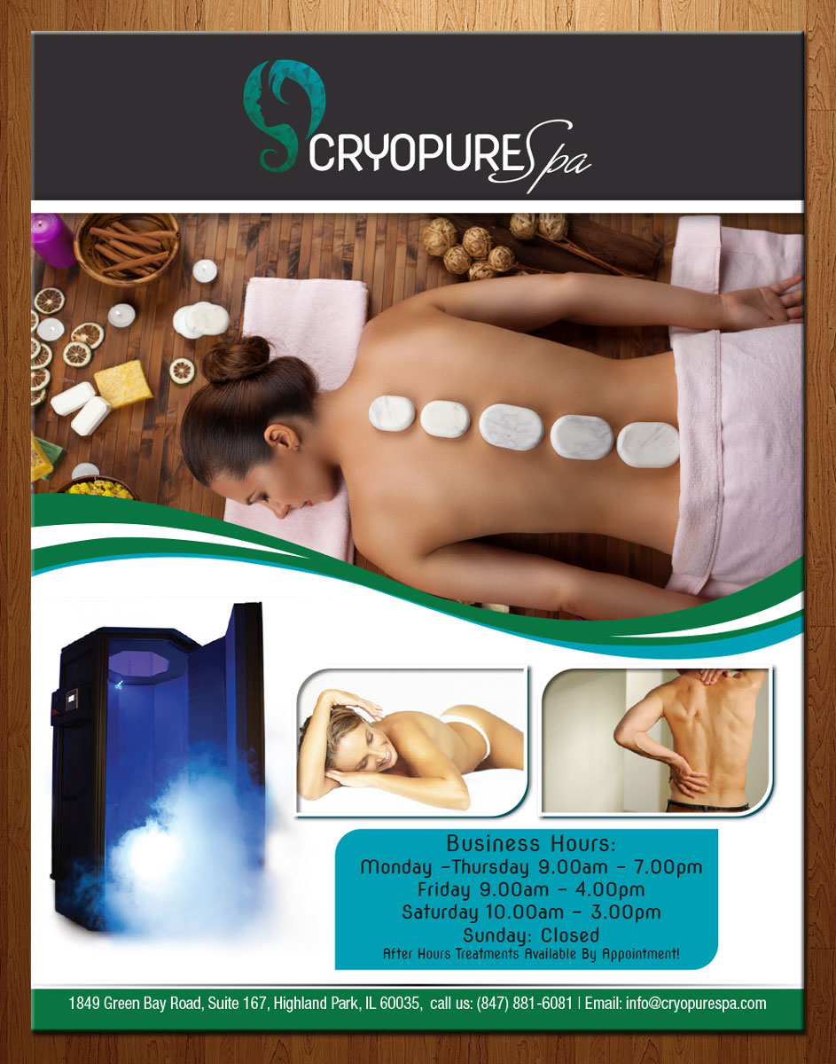 Flyer Design by theblueart for CryoPure Spa, LLC. | Design #9540429