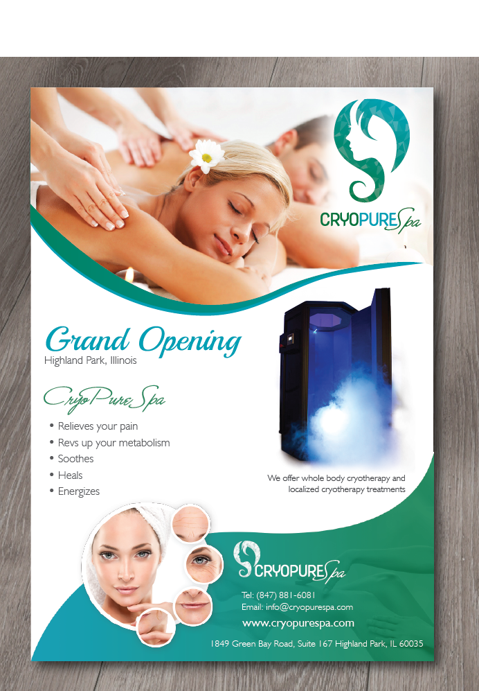 Flyer Design by alex989 for CryoPure Spa, LLC. | Design #9487463