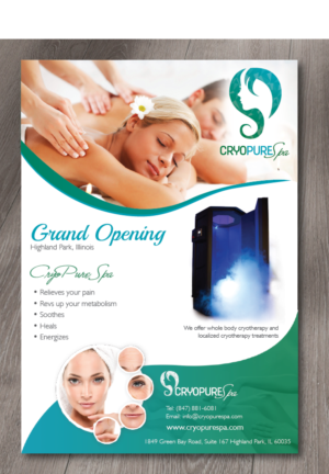 Flyer Design by alex989 for CryoPure Spa, LLC. | Design: #9487463