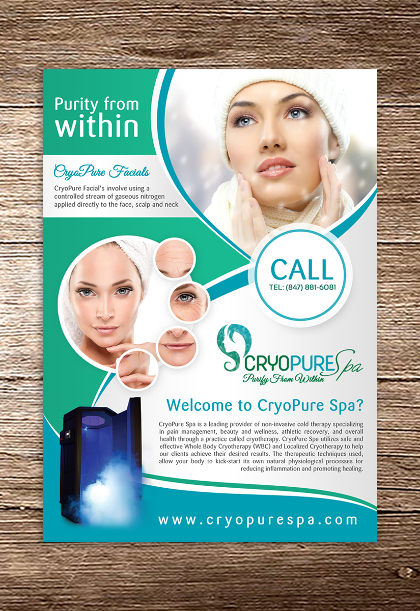 Flyer Design by debdesign for CryoPure Spa, LLC. | Design #9489832
