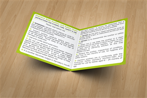 Fashion-Forward Baby Dummy (Pacifier) Requires Safety Information Card to insert into Packaging | Design de Carte par HYPdesign