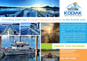Flyer-Design von CA für Kodiak Water Taxi and Transport | Design #9512043