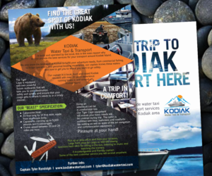 Flyer Design by bims for Kodiak Water Taxi and Transport | Design: #9720148