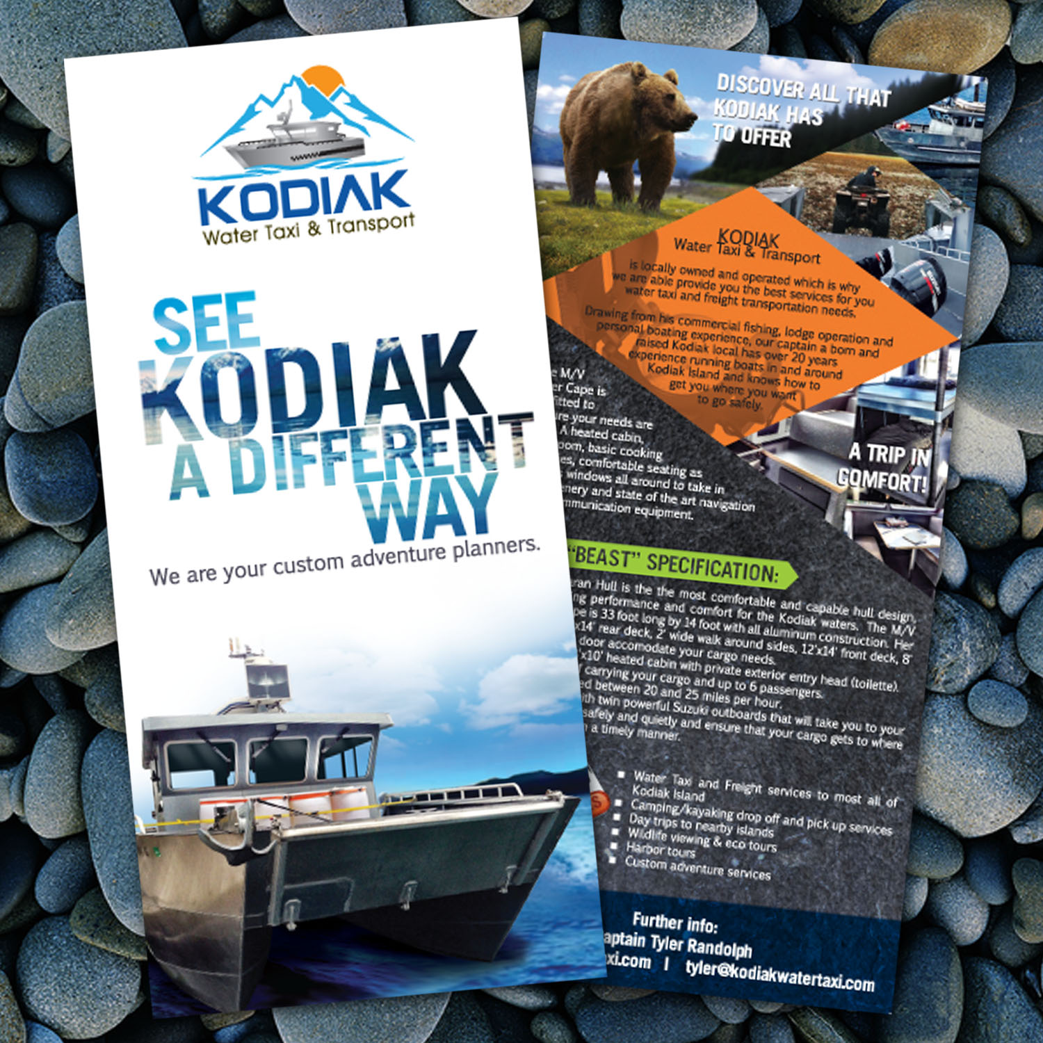 Flyer Design by bims for Kodiak Water Taxi and Transport | Design #9965526