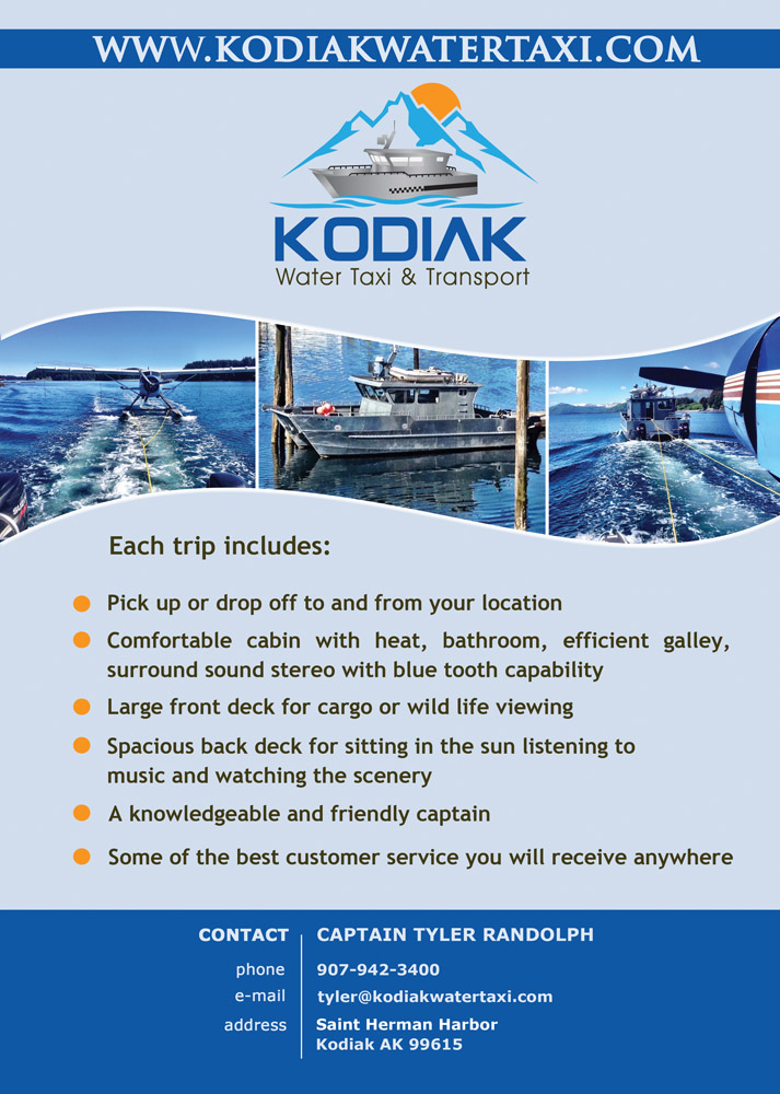 Design de Flyer par Cris pour Kodiak Water Taxi and Transport | Design #9514398