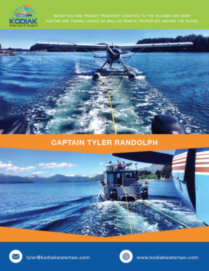 Flyer-Design von eayeri für Kodiak Water Taxi and Transport | Design #9513905