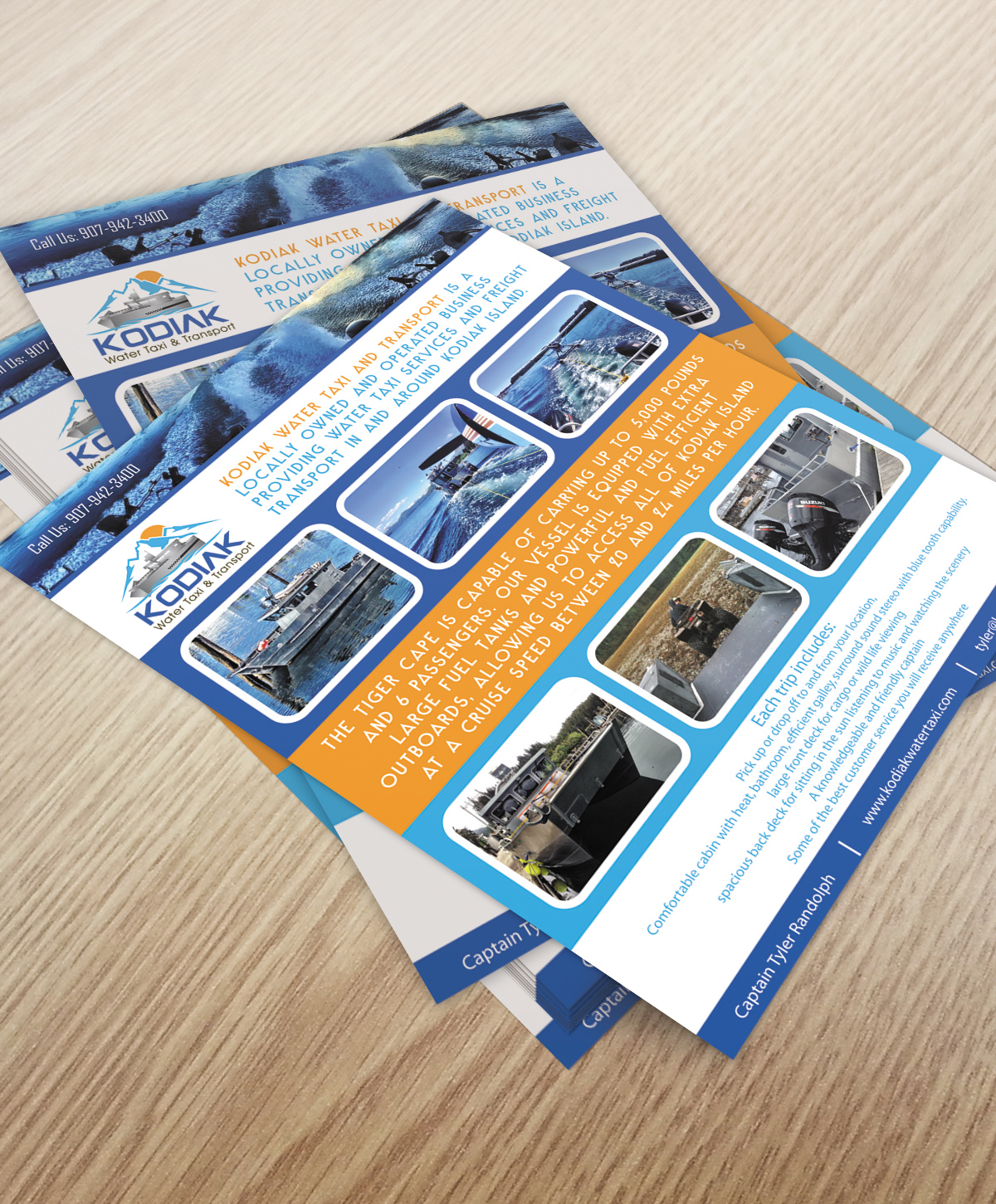Flyer Design by Kristijan Trajchev for Kodiak Water Taxi and Transport | Design #9514298