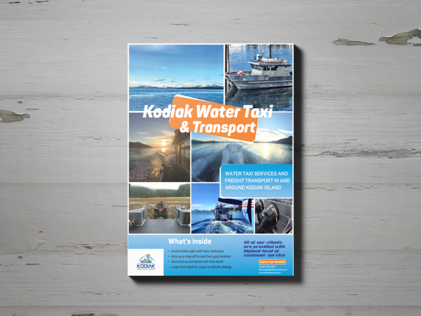 Flyer Design by DesignKM for Kodiak Water Taxi and Transport | Design #9511226