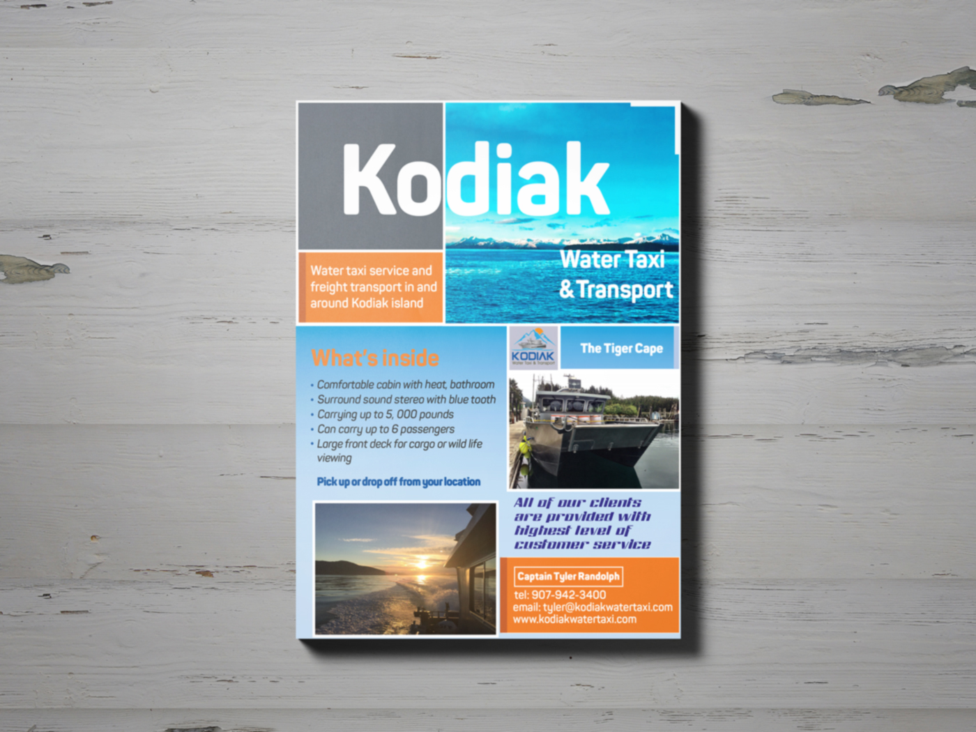 Flyer Design by DesignKM for Kodiak Water Taxi and Transport | Design #9519227
