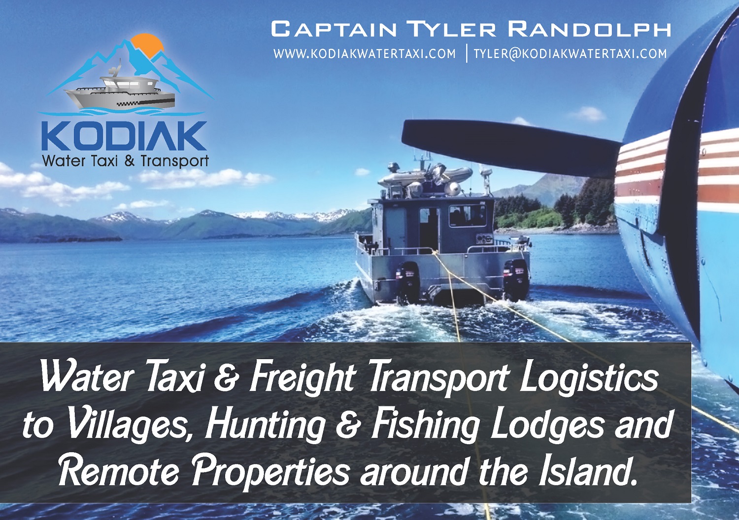 Flyer-Design von Vimal Teja für Kodiak Water Taxi and Transport | Design #9496465