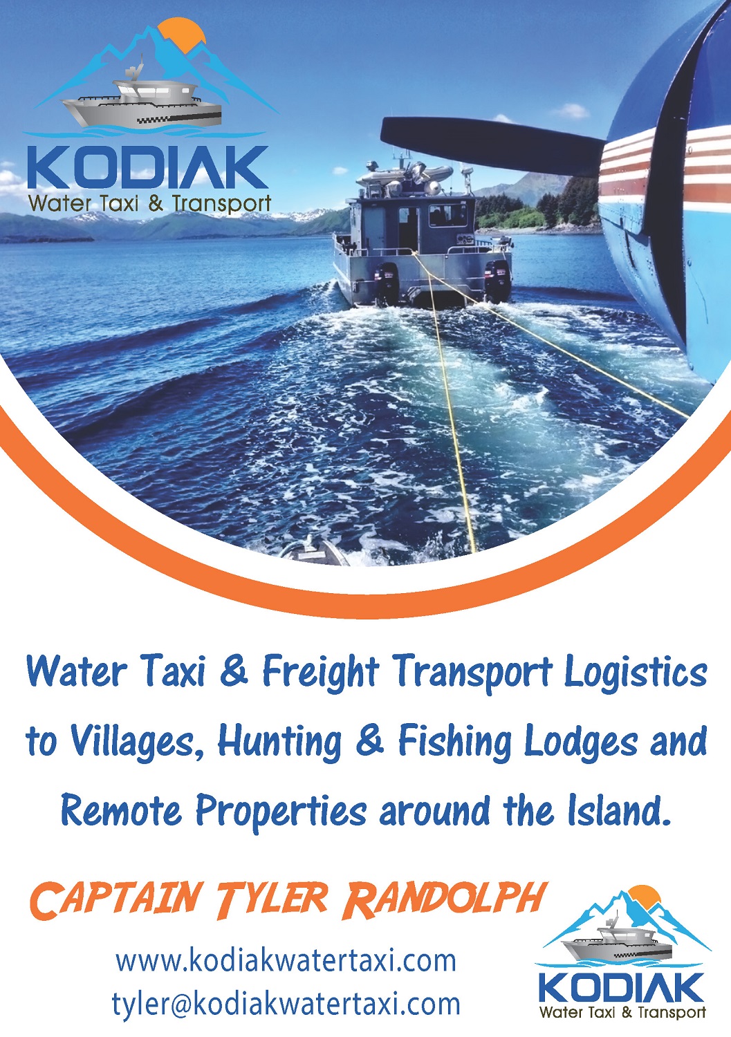 Flyer Design by Vimal Teja for Kodiak Water Taxi and Transport | Design #9496472