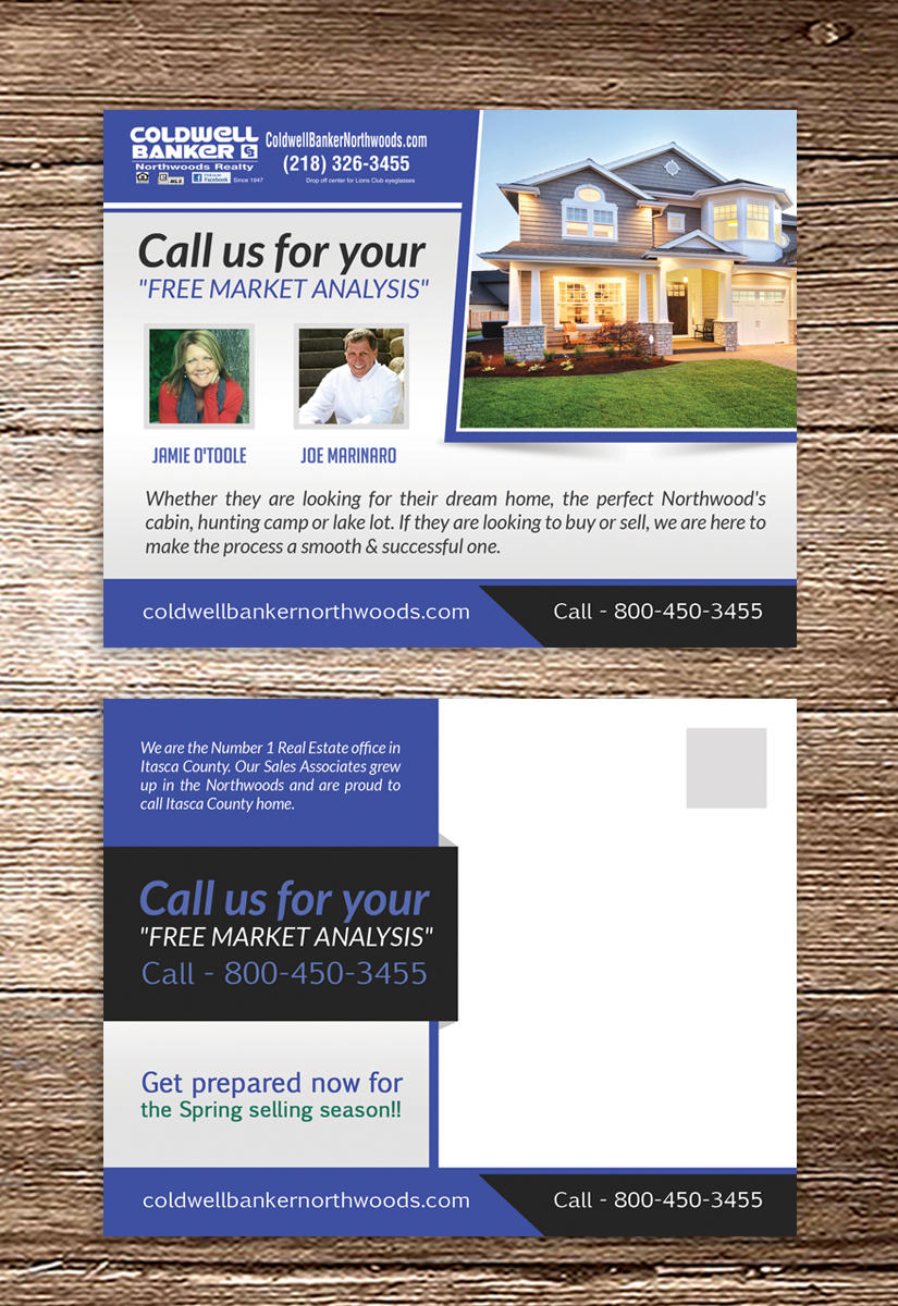 Postcard Design by debdesign for Coldwell Banker Northwood's | Design #9490187
