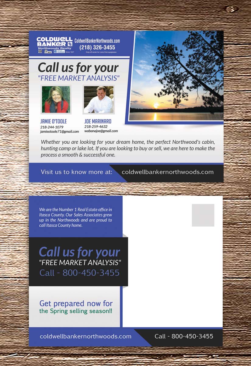 Diseño de Postal por debdesign para Coldwell Banker Northwood's | Diseño #9523478