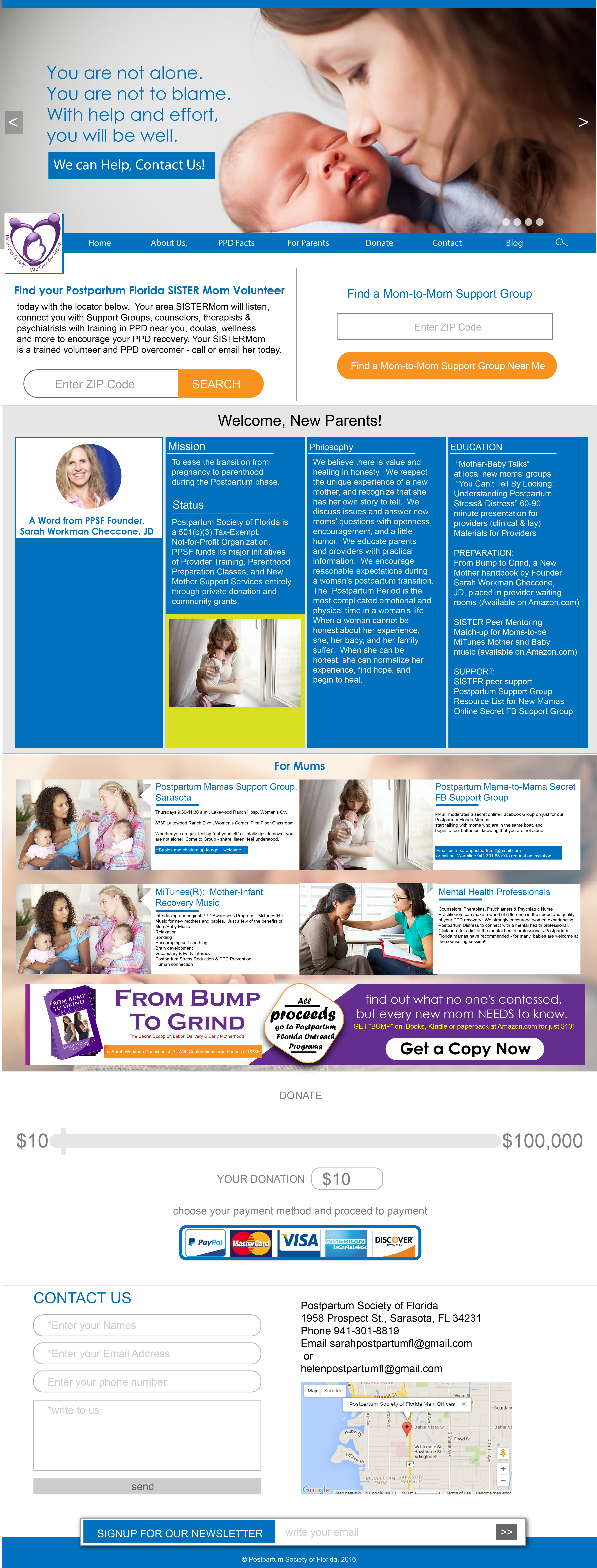 Web Design par Be Creatives pour Postpartum Society of Florida | Design #9572166