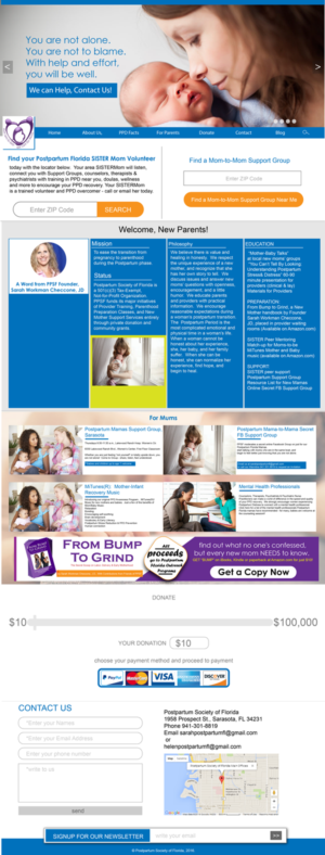 Web Design by Be Creatives for Postpartum Society of Florida | Design: #9572170