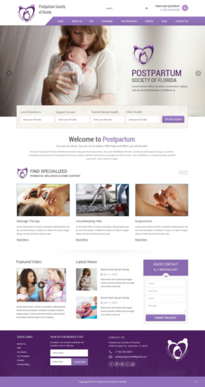 Web Design by pb for Postpartum Society of Florida | Design: #9495853