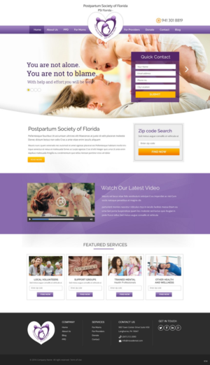 Web Design by pb for Postpartum Society of Florida | Design: #9495854