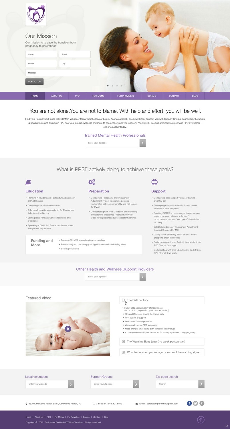 Web Design par pb pour Postpartum Society of Florida | Design #9495855