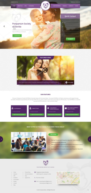 Web Design by pb for Postpartum Society of Florida | Design: #9501460