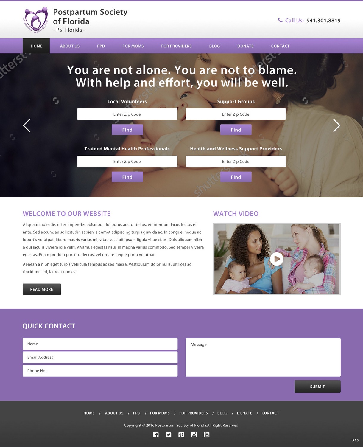 Web Design par pb pour Postpartum Society of Florida | Design #9501461