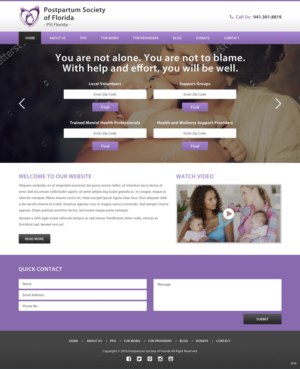 Web Design by pb for Postpartum Society of Florida | Design: #9501461