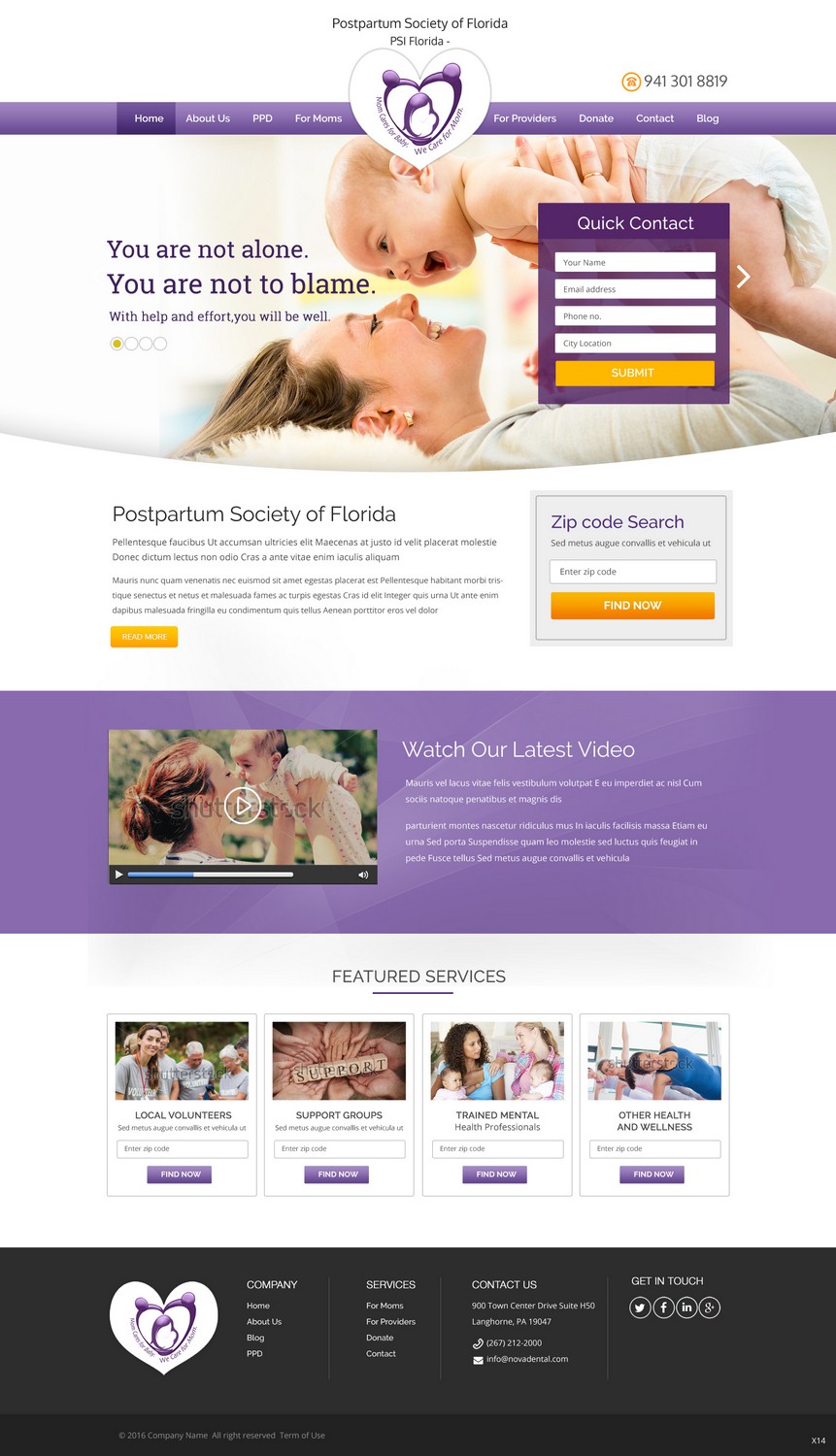 Web Design par pb pour Postpartum Society of Florida | Design #9501463