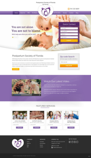 Web Design by pb for Postpartum Society of Florida | Design: #9501463