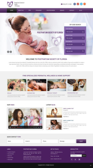 Web Design by pb for Postpartum Society of Florida | Design: #9501465